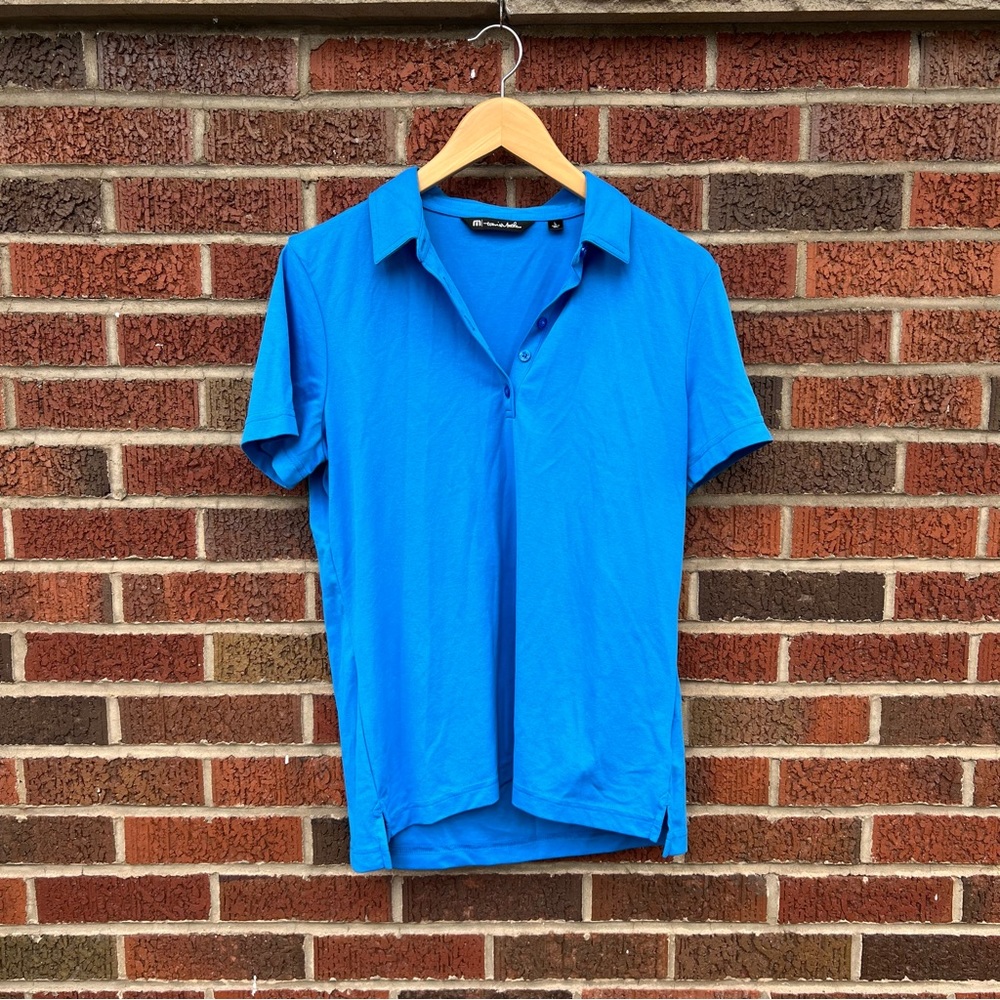 Travis Mathew Pale Blue Collared Short Sleeve Polo Shirt